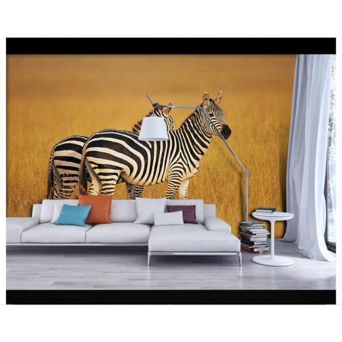 Customized 3d wallpaper 3d tv wallpaper murals Hd savanna in pairs the scenery background wall paper living room wallpaper