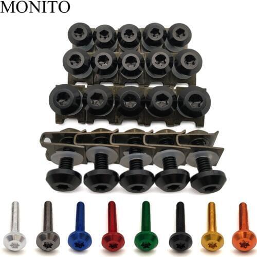 20pcs M6 Motorcycle Fairing Bolts Nuts Kit Body Fastener Clips Screws For Honda CBR250R CBR 250R VFR 1200 F VFR1200 NC 750 S/X