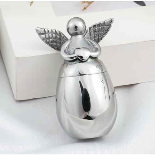 Angel Wings Small Urns For Human Ashes Holder Mini Cremation Urns For Ashes Alloy Metal Memorial Pet Dog Cat Bird Ash