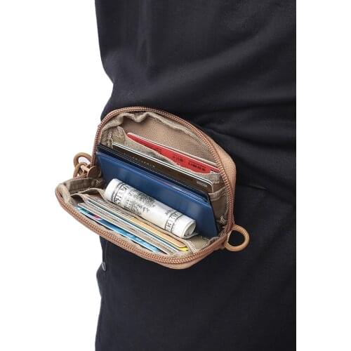 Men Wallets Outdoor Casual Waterproof Wallet Card Purse Slim Portable Square Zipper Money Capacity Pack