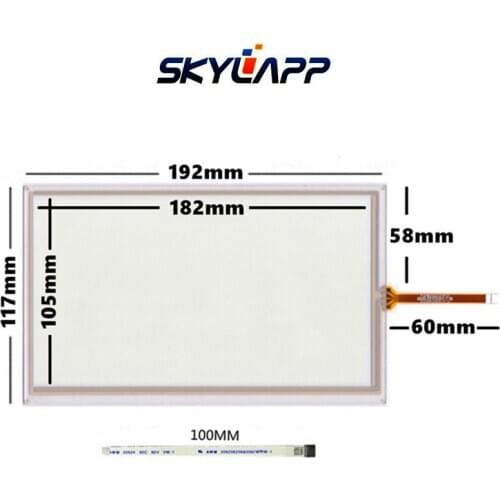 New 8''Inch TouchScreen 192mm*117mm Navigation Resistance Handwritten Touch Panel Screen Glass Digitizer Repair Free Shipping