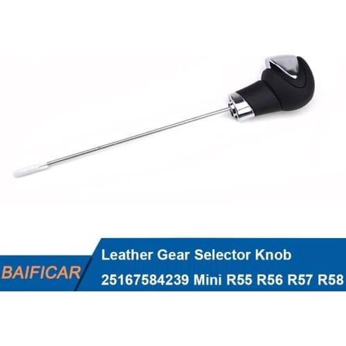 Baificar Brand New Leather Gear Selector Knob 25167584239 For BMW Mini R55 R56 R57 R58 R59 R60 R61