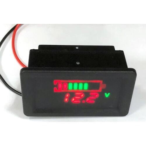 OOTDTY Waterproof 12V Lead-Acid Battery Status Capacity LED Display Indicator Voltmeter
