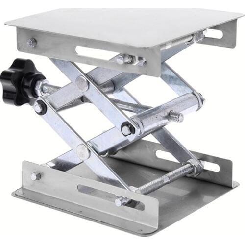 Laboratory Lifting Platform Stand Rack Scissor Jack Bench Lifter Table Lab 100x100mm Stainless Steel For Scientific Experiment