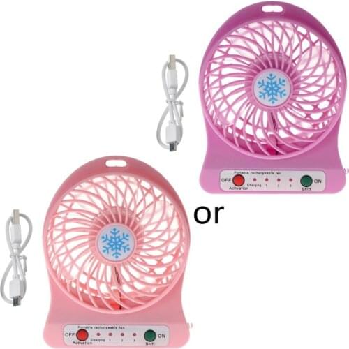 Portable 5W Outdoor LED Light Fan Air Cooler Desk USB Fan Without 18650 Battery