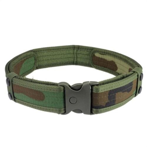 Prefessional One Size Simple Tactical Belt Camouflage Solid Color For Unisex Tactical Training Camping Hiking Adjustable Belts