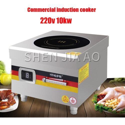 Commercial induction cooker 220v 10kw Stainless steel Hotel restaurant Canteen large induction cooker for soup,steamed,stewed