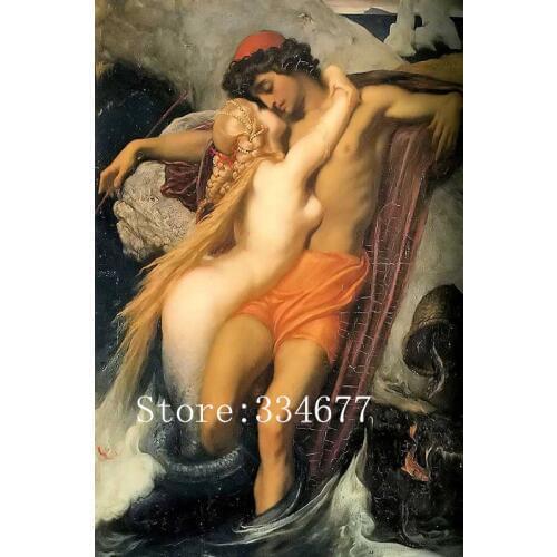 Mermaid Sexy Kiss Embroidery Needlework Craft 14CT Unprinted DIY People Beautiful Cross Stitch Kits Set Handmade Arts Home