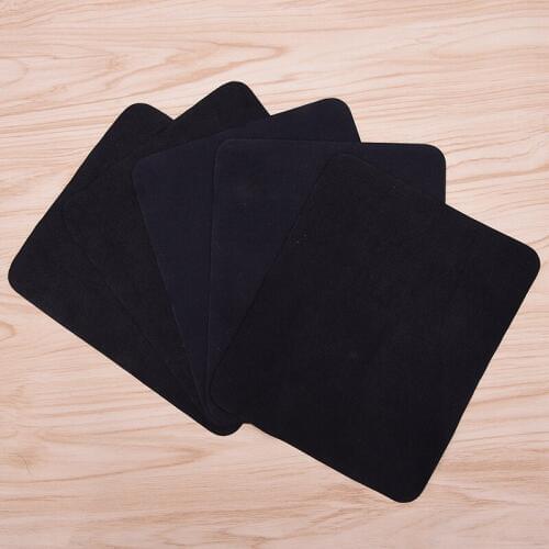 5Pcs Black 18x15cm Glasses Lens Cloth Wipes Microfiber Eyeglass Cleaning Cloth For Camera Computer Wacthe Screen