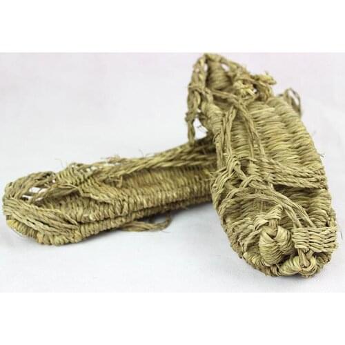 35-45 Wholesale hand-woven straw sandals beach sandals grass weaving straw sandals whole rafting sandals free size