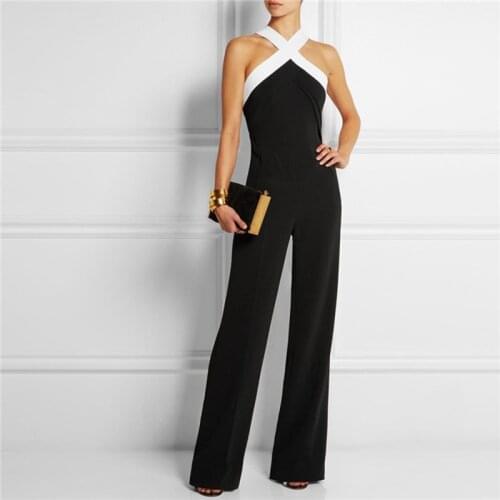 Feelycc Off Shoulder Sexy Club Jumpsuit Women Rompers Party Jumpsuit Ladies Elegant Wide Leg Casual Playsuits Black Jumpsuit