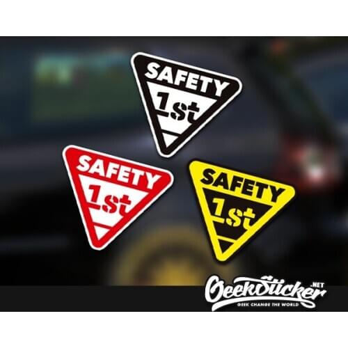 Safety First Warning Safe Driving Waterproof Reflective Universal Car The Whole Body Sticker Icon For Motorcycle SUV BMW Toyota