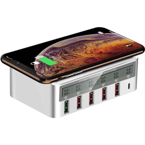 USB Fast Wireless Charger LED Display 3.0 Quick Charger for Phone Huawei Samsung Xiaomi iPad Battery Charging