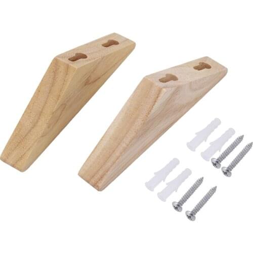 Natural Wood Coat Hook Clothes Hanger Wall Hanger Bathroom Storage Rack Towel Hanger Multifunction Wall Art Decor Home Kitchen 2