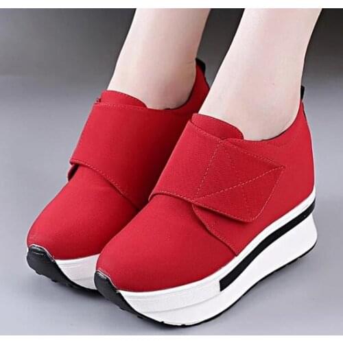 Pop spring autumn Vogue platform shoes with zip casual sweet sneakers shallow women shoes 6 color platform shoes 785