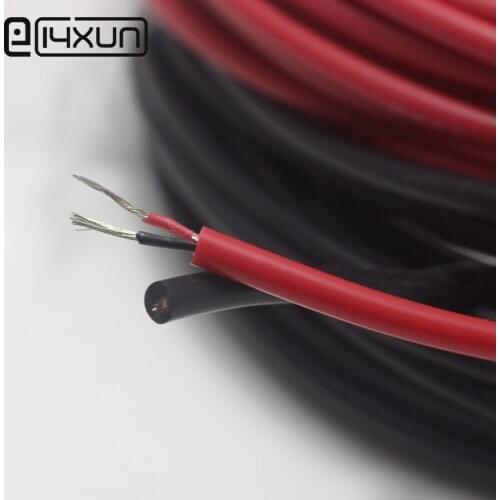 1metre 2P Multi-core High temperature silicone wire Tinned Copper Core 18AWG 20AWG 22AWG 24AWG for USB Aduio Plug 0.21mm2 0.5mm2