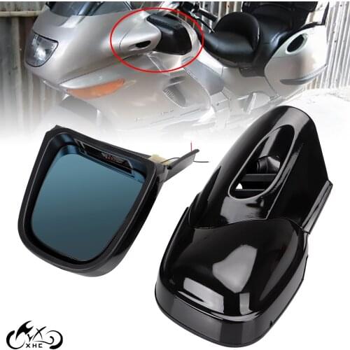 1Pair Motorcycle Black ABS Cover Rearview Mirror LED Turn Signal For BMW K1200LT K1200 Sport 1999-2004 2005 2006 2007 2008