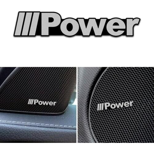 4pcs car audio decorate 3D Aluminum Badge Emblem Sticker For BMW M Power 1 3 4 5 6 7 M3 M5 M6 E46 E39 E60 E90 Accessories