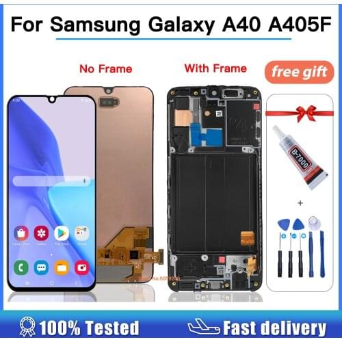 5.9" AMOLED original LCD A405 For Samsung A40 LCD Display Touch Screen Assembly For Samsung Galaxy A40 SM-A405FN/DS A405F/DS LCD