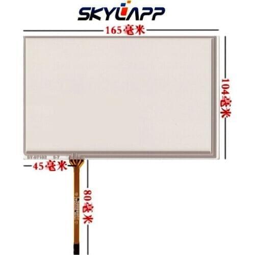 7 inch 165mm*104mm 4 wire Resistive Touch Screen Digitizer for Car navigation DVD tablet PC (The wire on the left) Free shipping