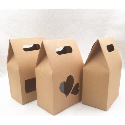 8pcs/lot Kraft Paper Cardboard Box for Packing ,DIY White Packaging Boxes,Wedding Candy Boxes Handmade Food Bags