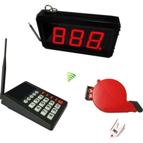 Wireless Queue Calling Number System with Ticket dispenser, Monitor, Keyboard