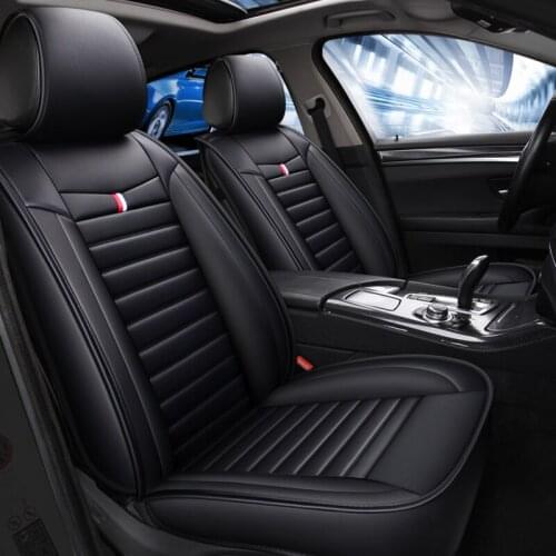 Car Seat Cover Front/Rear Vehicle Cushion For Women Not Moves Universal Pu Leather Black/Red Non-Slide For Dacia X8 X40