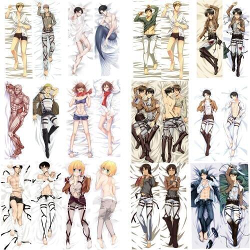 Anime Cartoon Attack on Titan Shingeki no Kyojin Sexy Body Hugging Pillow Cover Case Pillowcase High Quality Cases