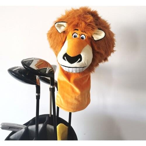 Golf Driver Wood Head Cover Plush Lion Fairway Wood Head Protector