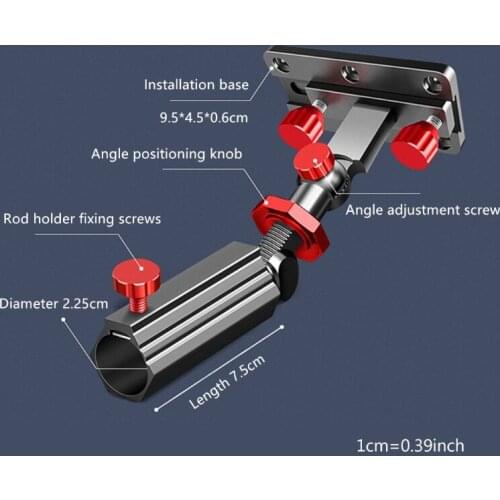 Fishing Rod Holder 360 Degree Adjustable Fishing Rod Holder Foldable Bracket Sea Lake Fish Rod Rack Snap Fixed