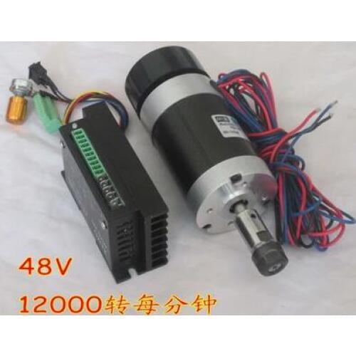 DIY engraving machine WS55-180 brushless spindle with Mach3 drive ER11 PCB 400W