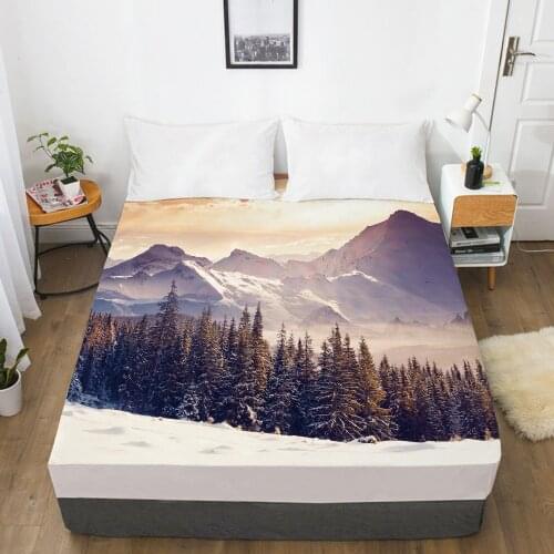 Elastic fitted sheet bed sheet With An Elastic Band 160x200/180/200/150x200 Mattress Cover Bed cover 1pc dense fog