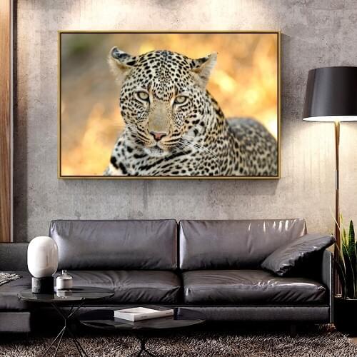 Forbeauty Oil Canvas Painting leopard_wild_cat_muzzle For Home Decoration Wall Art