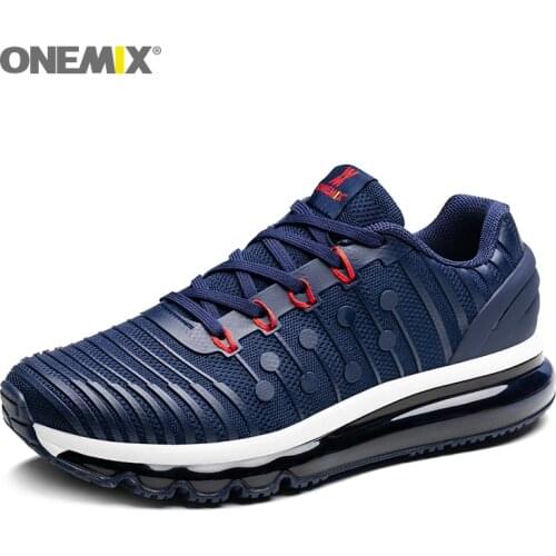ONEMIX Running Shoes Men Air Cushion No-Slip Breathable Sports Shoes Man Sneaker For Outdoor Walking Jogging Navy blue Sneakers
