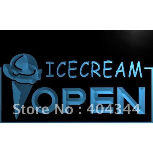 LB015- Open Ice-cream Icecream Ice cream Ads Light Sign home decor crafts
