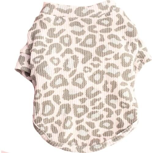 Leopard Dog T-shirt Cat Puppy Apparel Small Dog Clothes Tee Shirt Coat Yorkshire Pomeranian Poodle Bichon Corgi Clothing Outfit