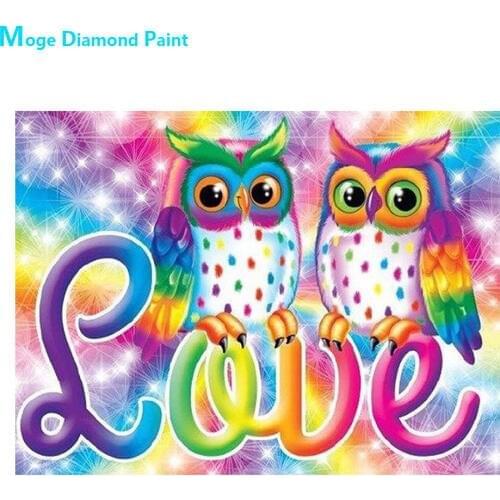 Cartoon Owl Diamond Painting Full Round Animal New DIY Toy Sticking Drill Cross Embroidery 5D Simple Home Decorative