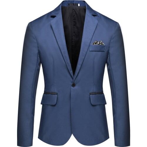 Male Suit Coat 2021 Mens Slim Fit Office Blazer-Jacket Casual Business Wedding Long Sleeve Buttons Slim Fit Suit Coat Jackets