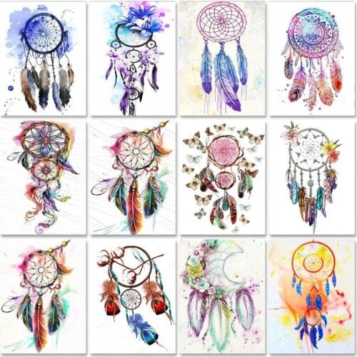 SDOYUNO Acrylic Paint By Numbers Dreamcatcher Oil Painting By Numbers On Canvas 40x50cm Frameless DIY Home Decor Wall Art