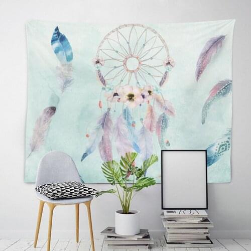 National wind and fresh fashion dreamcatcher, colorful feathers, tapestries, wall hanging, beach towels, shawls