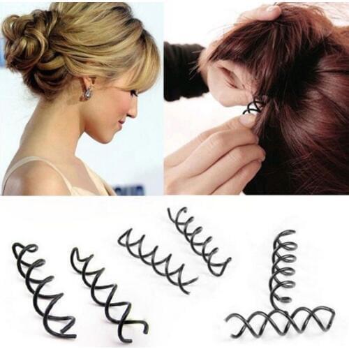 New Hair Accessories Women Spiral Spin Screw Bobby Pin Hair Clip Ladies Twist Barrette Black