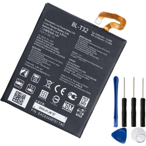 Original G6 Internal Battery for LG G6 G600L G600S G600K G600V H870 H871 H872 H873 LS993 US997 VS988 3300mAh BL-T32