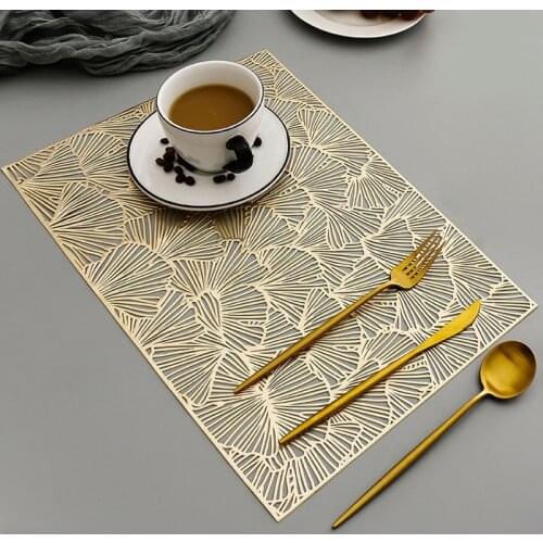 PVC Hollow Nordic Style Non-slip Kitchen Placemat Coaster Resistant Insulation Pad Dish Coffee Cup Table Mat Home Decor 51034