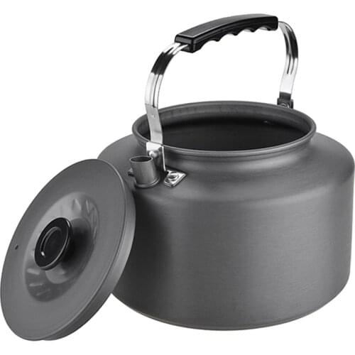 2L High Capacity Aluminum Alloy Water Kettle Outdoor Picnic Hiking Camping Climbing Portable Water Kettle Teapot Coffee Pot