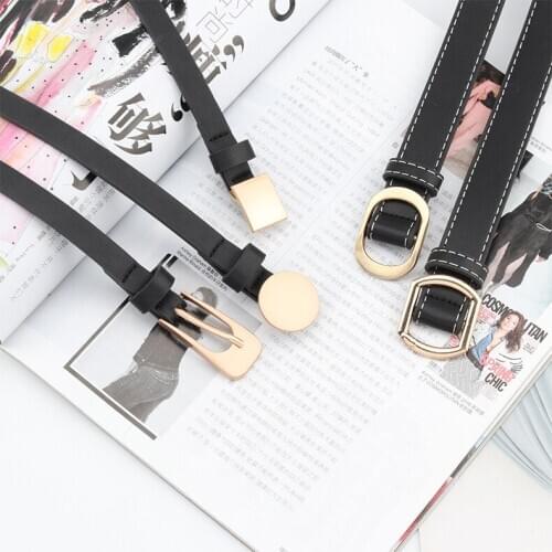 Women Leather Belt Newest Round Buckle Belts Female Leisure Jeans Wild Metal Buckle Women Strap Belt