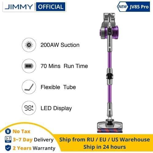 JIMMY JV85 Pro Handheld Cordless Vacuum Cleaner Dust Cleaner Flexible Metal Tube 200AW Suction Power LED Display 70Mins Run Time
