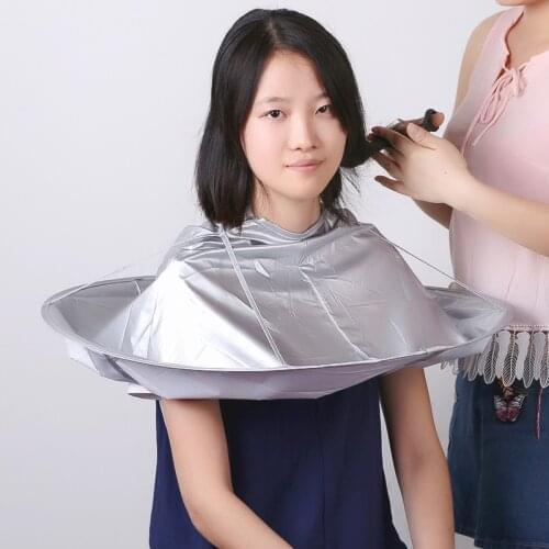2019 Family Barbers Cape Cloak Salon Hair Cutting Trimming Cover Umbrella Folding Haircut Tool
