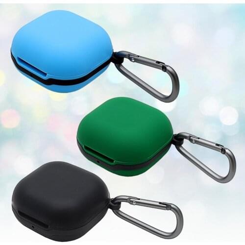 Silicone Case For Samsung Galaxy Buds 2 BT Earphone Protective Cover For Galaxy Buds2 Charging Box Shell Skin With Hook