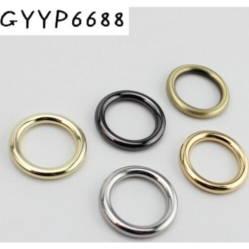 10pcs 5colors 3.5mm line inside for 18mm bags accessory metal alloy welded o ring