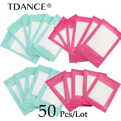 TDANCE 50Pcs Foam Eye Pads Extension Grafting Stickers Adhesive Tape Makeup Beauty Tool Flower Shape Under Eye Pads
